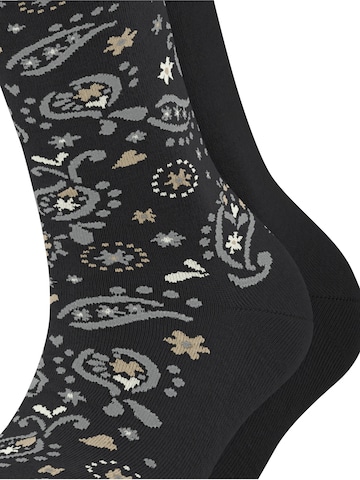 ESPRIT Socken 'Soft Paiyley 2-Pack'‌‌‌ in Schwarz