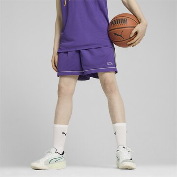 PUMA Regular Sports trousers in Purple: front