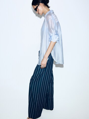 MANGO Wide Leg Hose 'APRIL' in Blau