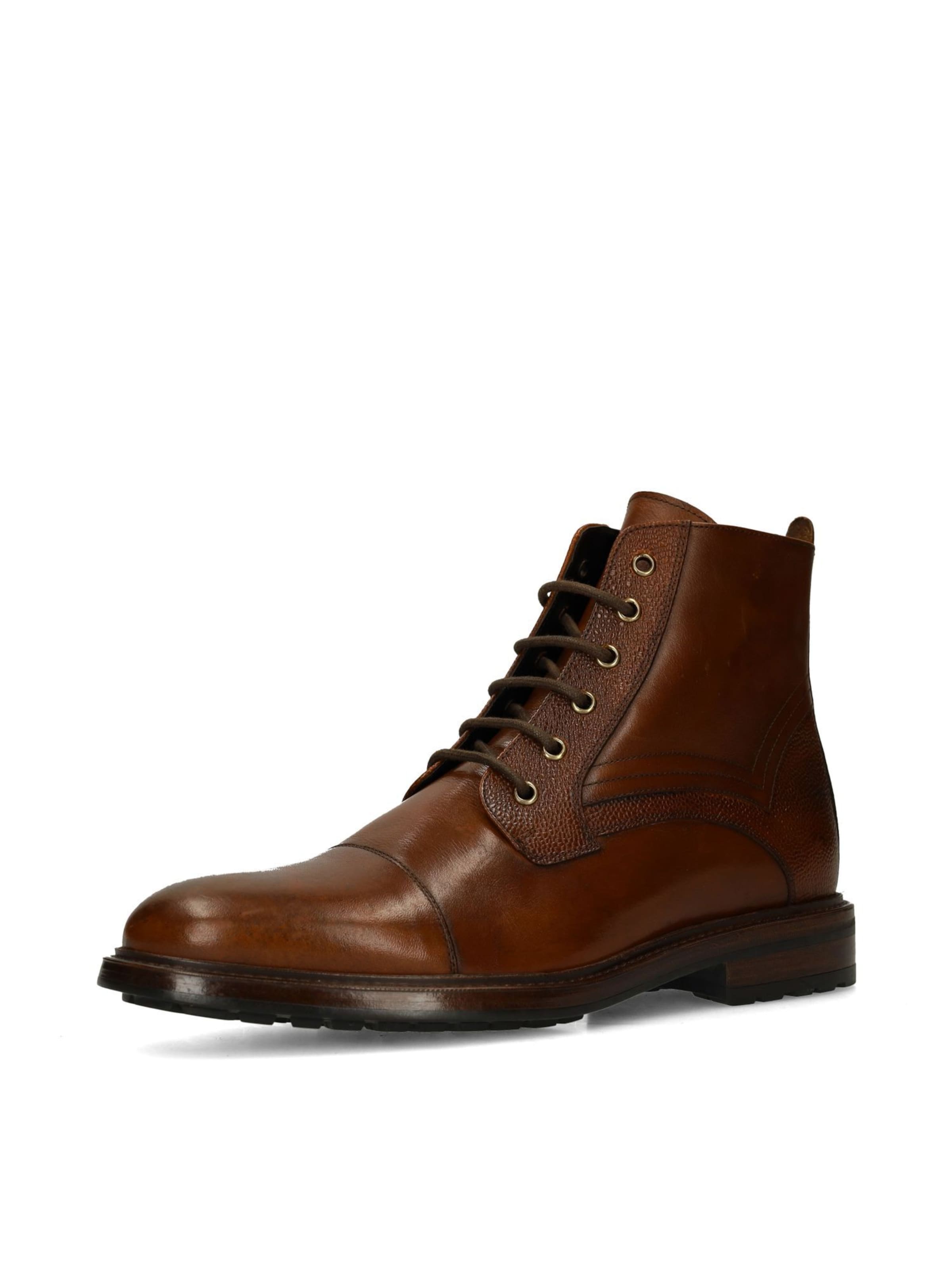 Bottines à lacets 'Black Label' MANFIELD en marron : devant