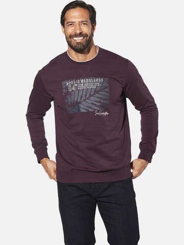 Jan Vanderstorm Sweatshirt 'Lindskov' in Rood: voorkant
