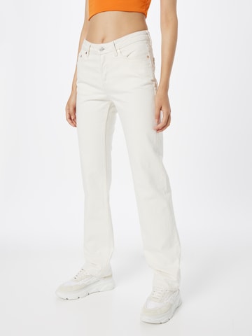 WEEKDAY Regular Jeans 'Pin' in White: front