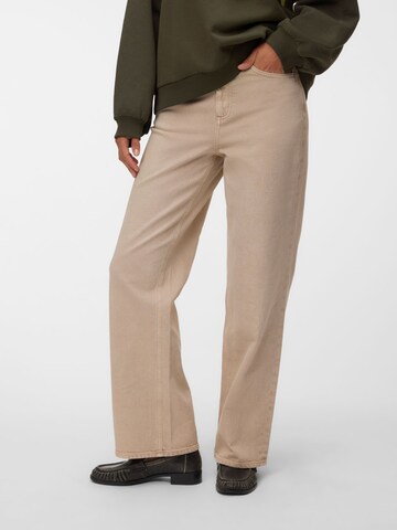 VERO MODA Wide leg Jeans in Brown: front