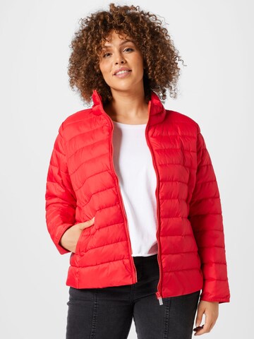 ONLY Carmakoma Between-season jacket 'Tahoe' in Red: front