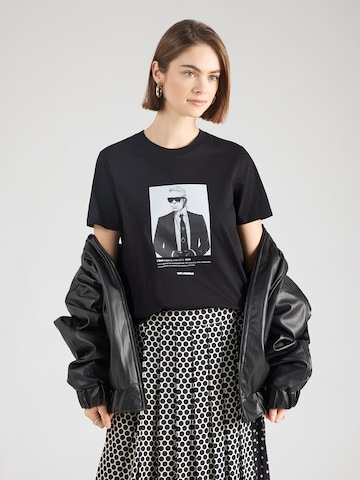 Karl Lagerfeld T-Shirt in Schwarz: Vorderseite