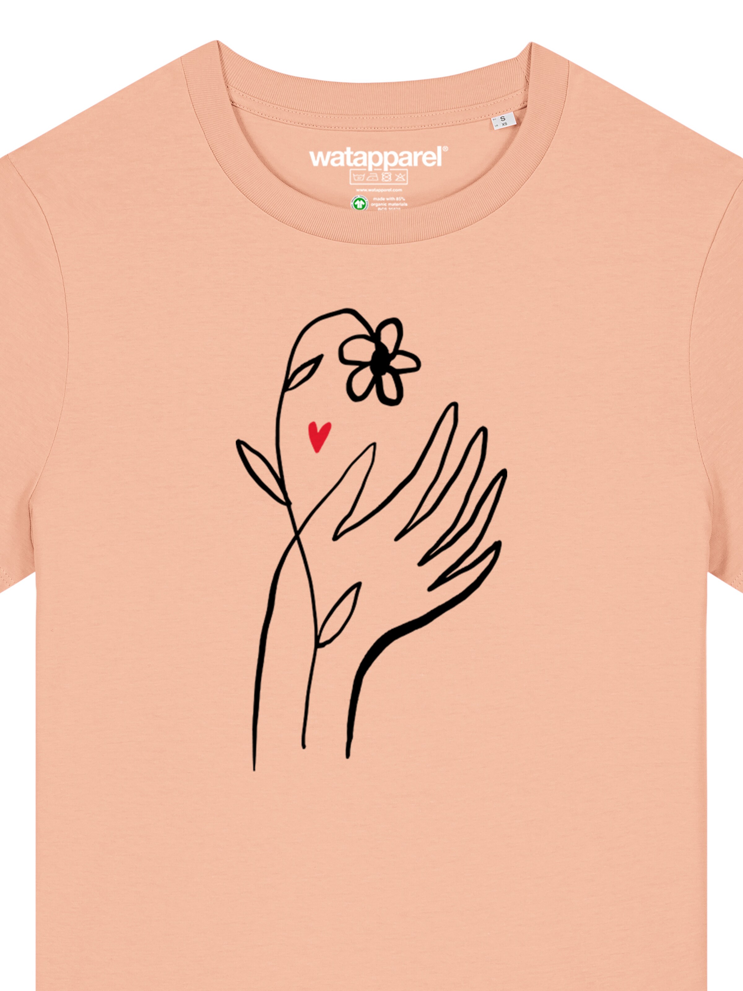 Maglietta 'Self Love' di Watapparel in arancione