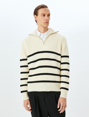 Koton Sweater ' Halbreißverschluss Mit Reißverschlussdetail Sweater ' in Beige: front
