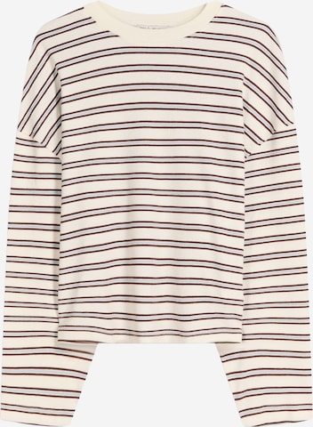 T-shirt Bershka en beige : devant