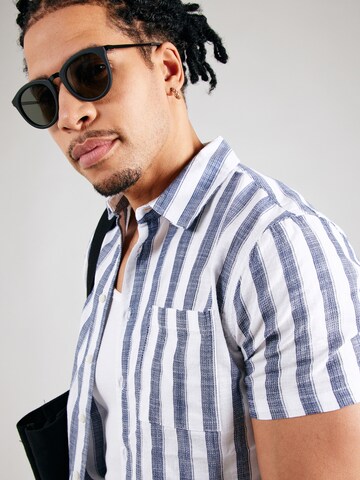 BLEND Regular fit Button Up Shirt 'HARUN' in White