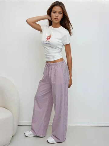 Hiccup - Perna larga Calças em vermelho