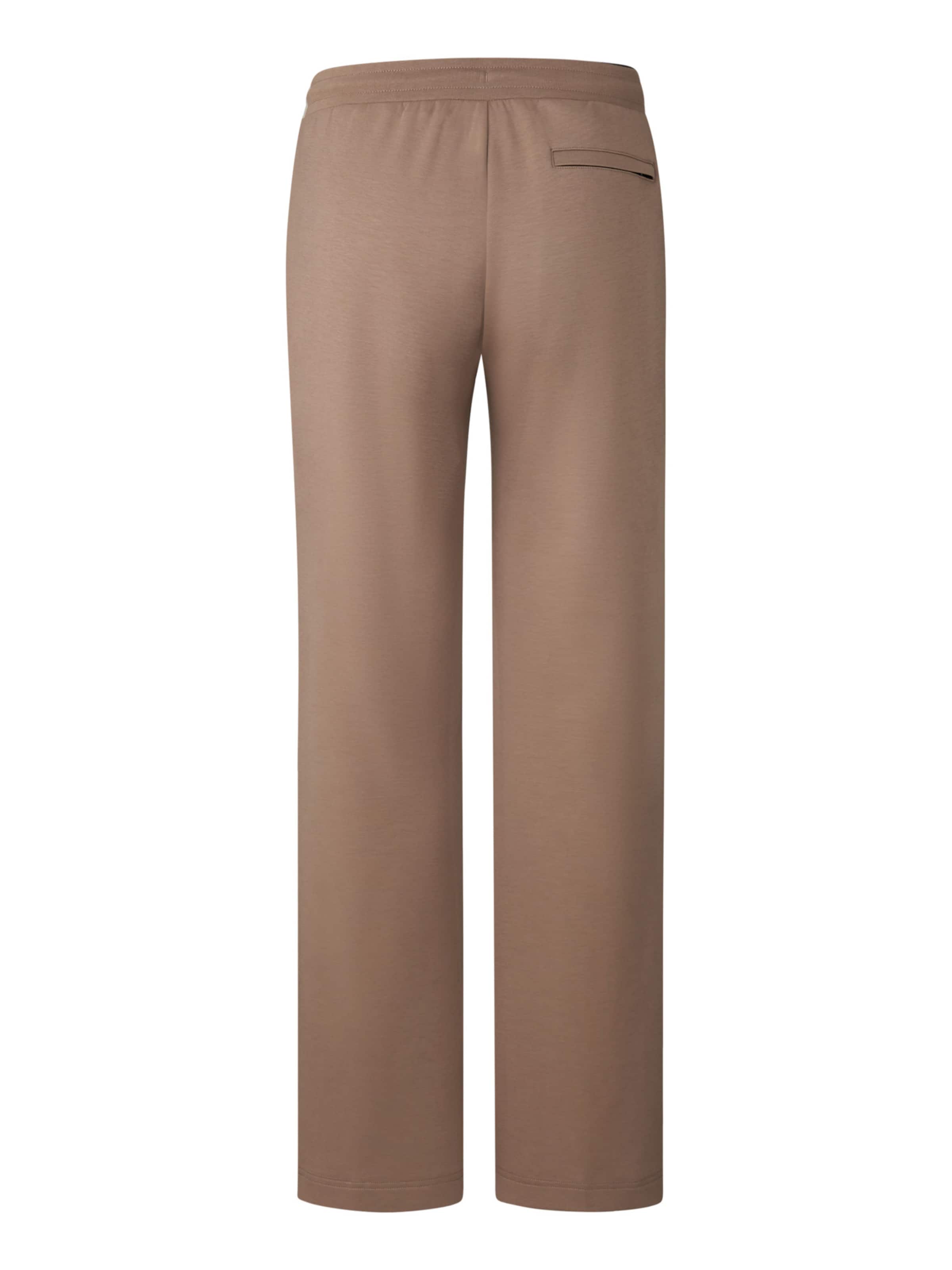 BOGNER Regular Trousers with creases 'Reed' in Brown