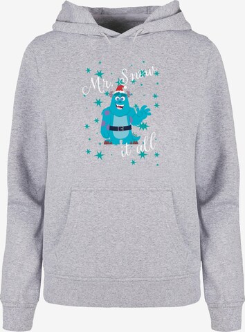 ABSOLUTE CULT Sweatshirt 'Disney 100 - Sully Mr Snow It All' in Grijs: voorkant