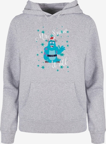 ABSOLUTE CULT Sweatshirt 'Disney 100 - Sully Mr Snow It All' in Grey: front
