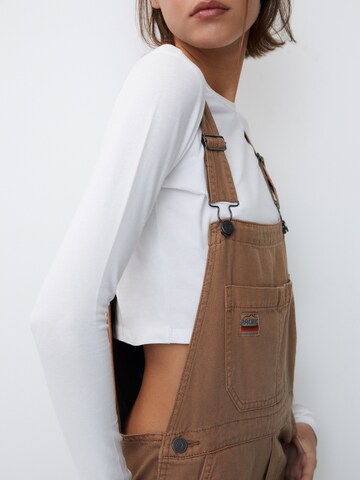 Pull&Bear Regular Jean Overalls in Brown