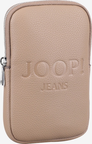 JOOP! Jeans Smartphonehoesje 'Lettera Bianca' in Beige