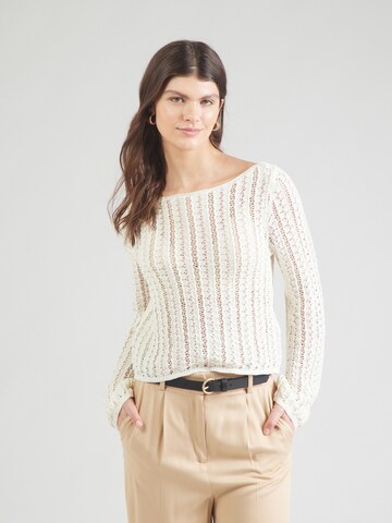 PIECES Pullover 'PCSIRI' in Weiß: Vorderseite