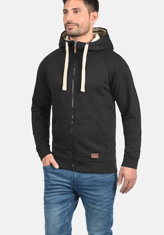 BLEND - Casaco em moletão 'Speedy' em preto: frente