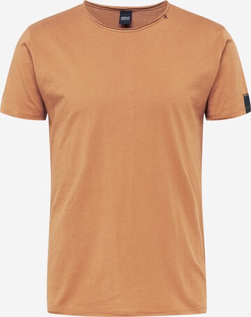 REPLAY T-shirt i brun: framsida