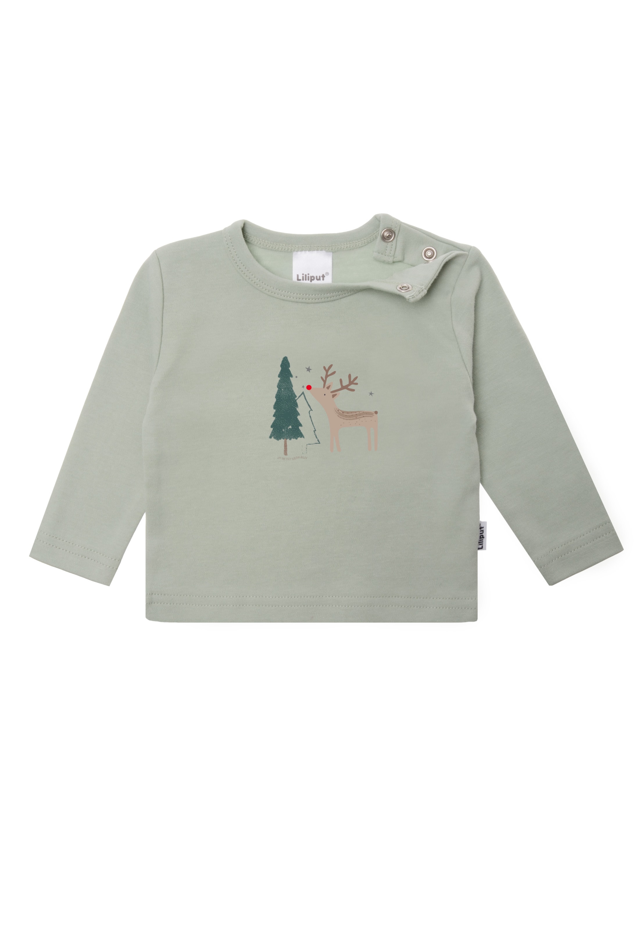 LILIPUT Shirt 'Let the cozy season begin' in Green: front