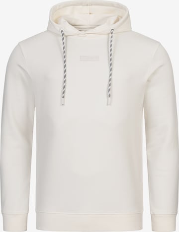 INDICODE JEANS - Sweatshirt 'Bentley' em branco: frente