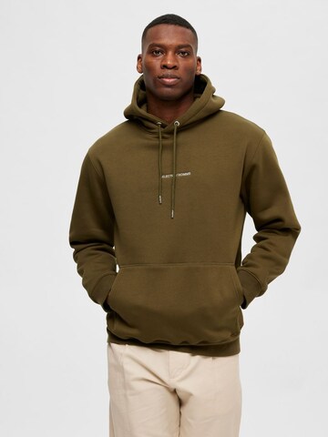 Sweat-shirt 'HANKIE' SELECTED HOMME en vert