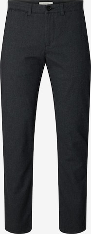 SELECTED - Slimfit Pantalón chino 'Miles' en negro: frente