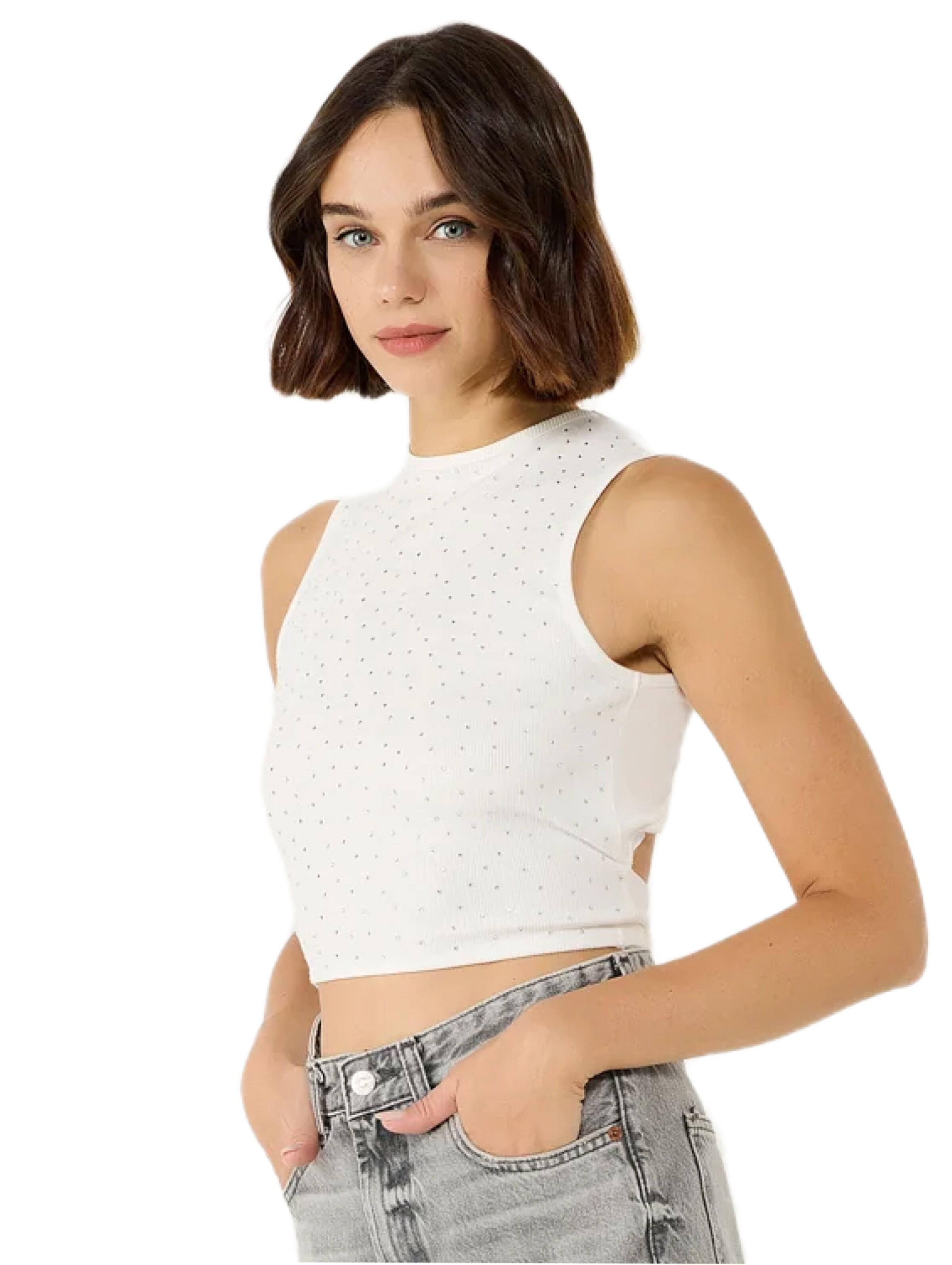 No Matter What Top in White: front