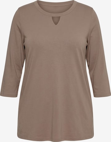 Ulla Popken Shirt in Braun: Vorderseite