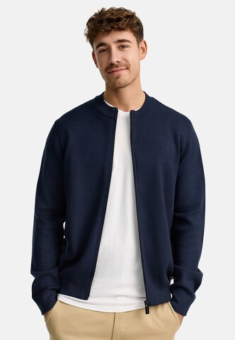 INDICODE JEANS Gebreid vest 'Laos' in Blauw