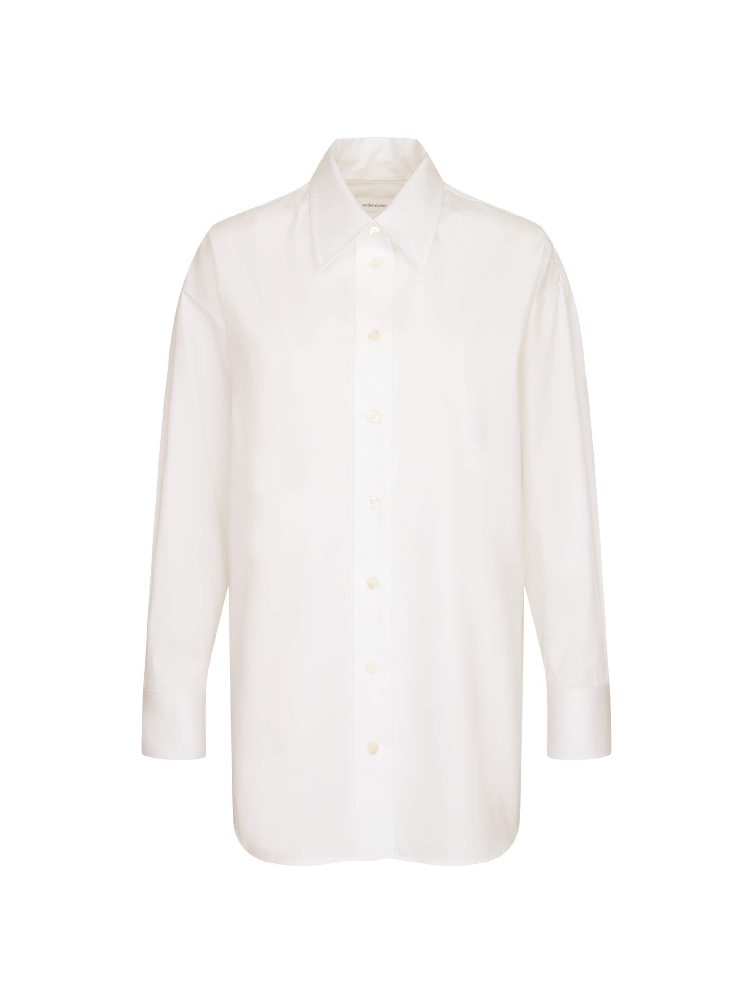 SEIDENSTICKER Blouse 'Schwarze Rose' in de kleur Wit, Productweergave