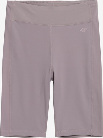 4F Skinny Sports trousers in Purple: front