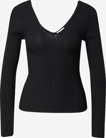 Calvin Klein Пуловер в черно: отпред