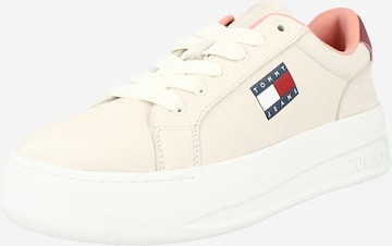 Tommy Jeans - Zapatillas deportivas bajas 'REN' en blanco: frente