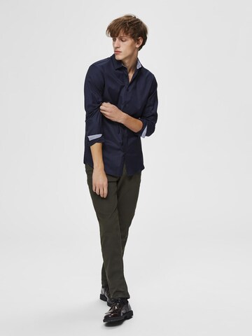 SELECTED HOMME Slim Fit Hemd 'Mark' in Blau