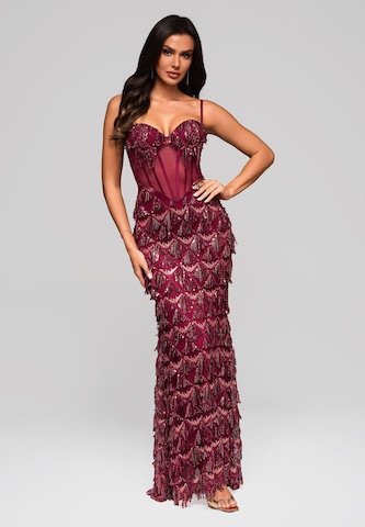 Ombre Evening dress in Red: front