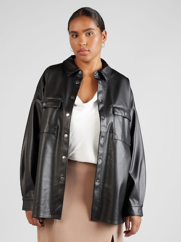 Noisy May Curve Between-Season Jacket 'FLANNY' in Black: front