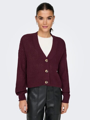 ONLY Knit Cardigan 'CAROL' in Red: front
