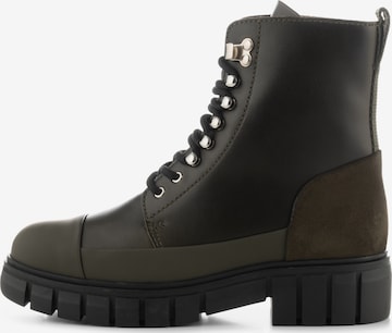 Shoe The Bear Lace-Up Ankle Boots 'REBEL' in Green: front