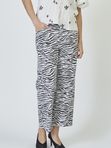 Loosefit Pantalon 'Zion' co'couture en blanc