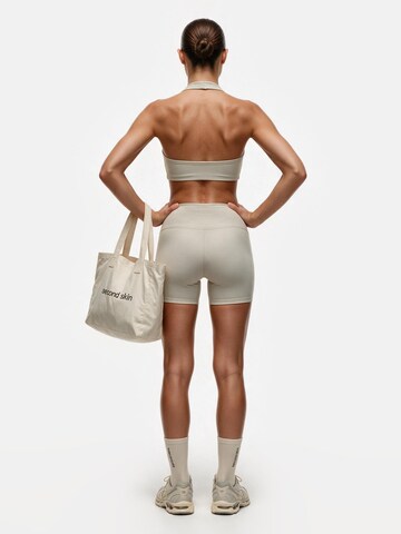 GOD SAVE QUEENS Skinny Leggings 'Second Skin Studio Biker Shorts' - bézs