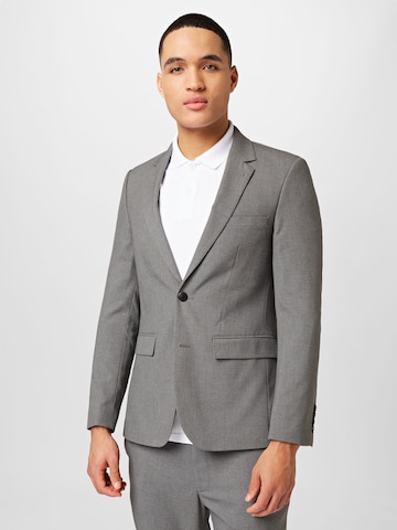 Coupe regular Veste de costume BURTON MENSWEAR LONDON en gris : devant