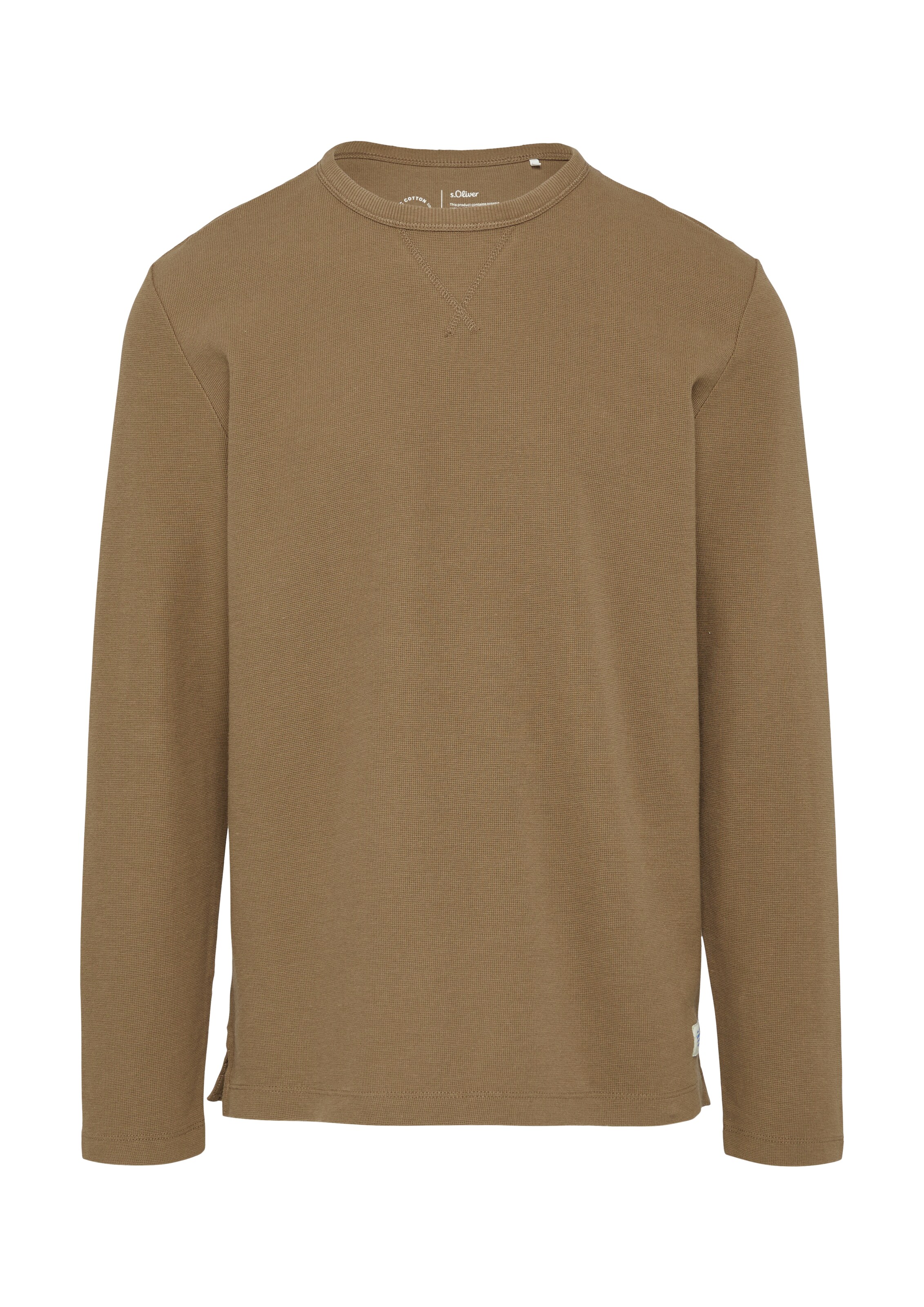 s.Oliver Shirt in Beige: voorkant