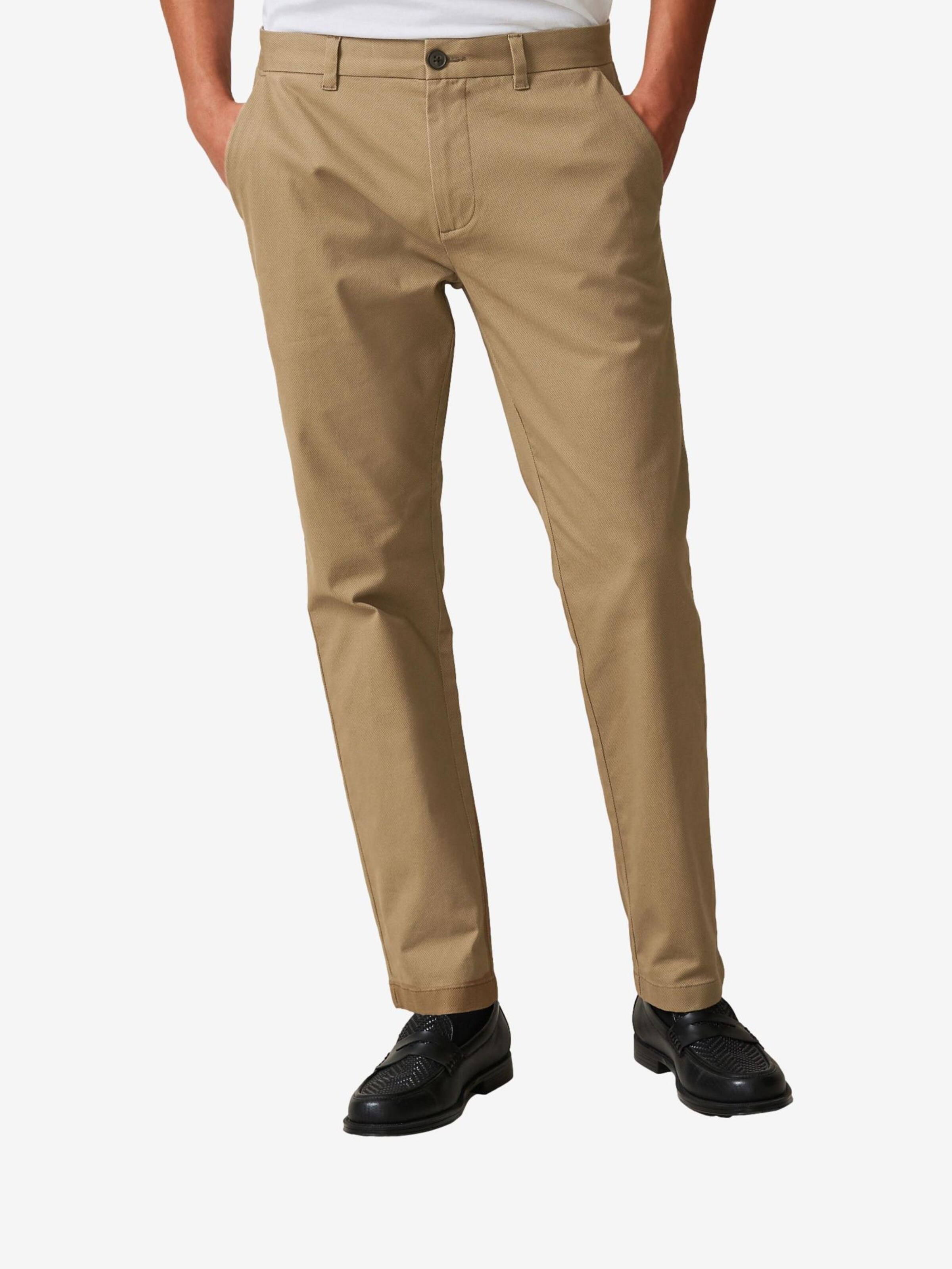 Next Slimfit Hose in Beige: Vorderseite