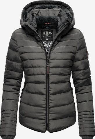 MARIKOO Winter Jacket 'Amber' in Grey: front