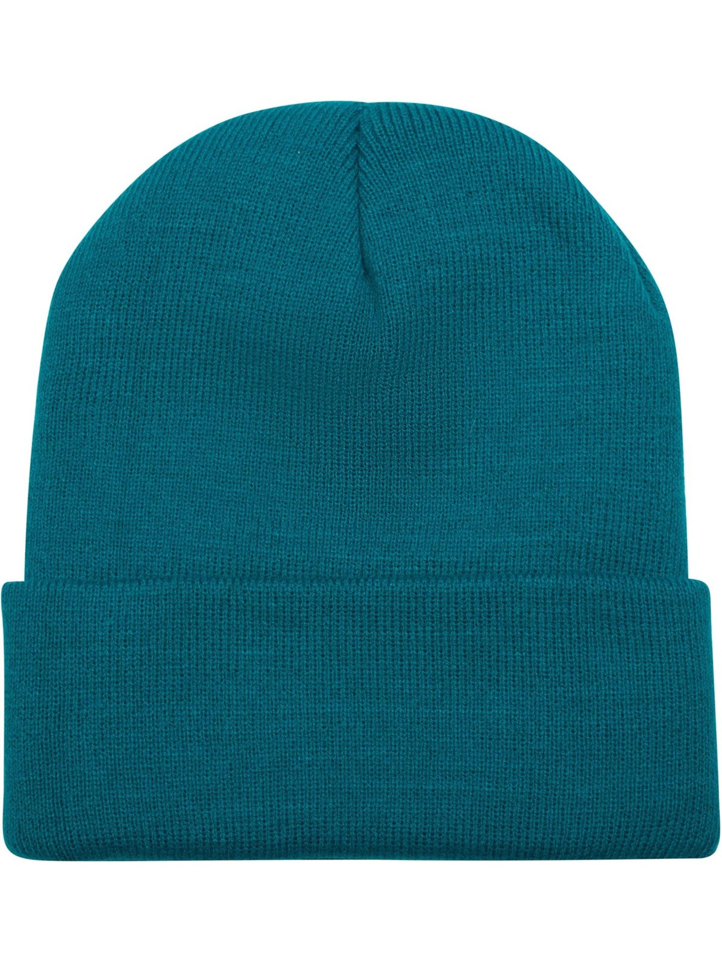 styleBREAKER Beanie 'Winter Strickmütze mit Krempe' in Green