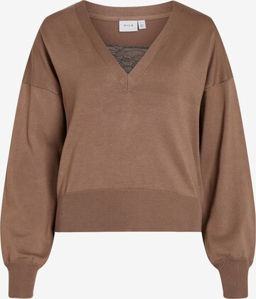 VILA Sweater 'Tracy' in Brown: front