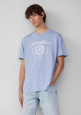 T-Shirt QS en bleu : devant