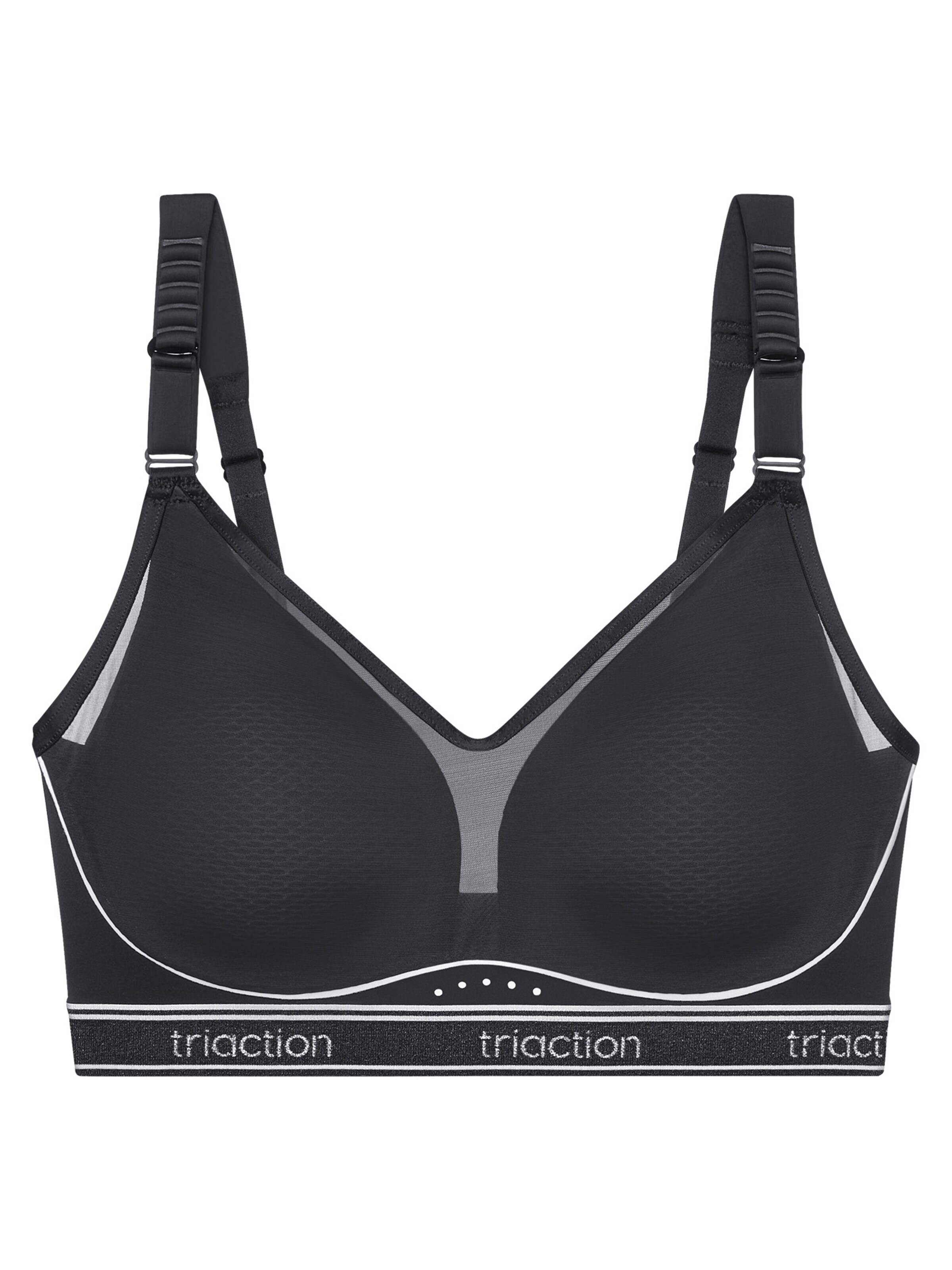 Triumph Triaction Bralette Bra 'Cardio Breeze' in Black: front