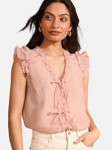 love & roses Bluse in Pink: Vorderseite