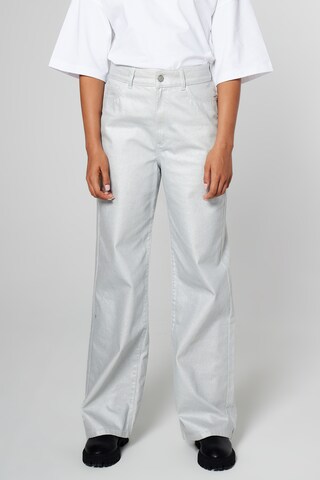 Aligne Wide leg Jeans 'Freda' in Zilver: voorkant